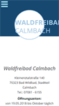 Mobile Screenshot of freibad-calmbach.de